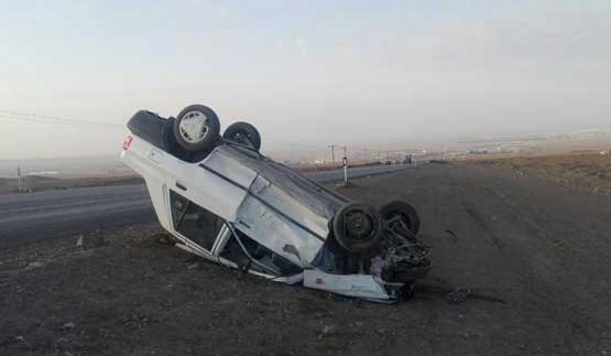 واژگونی مرگبار پراید در محور تفت ـ یزد
