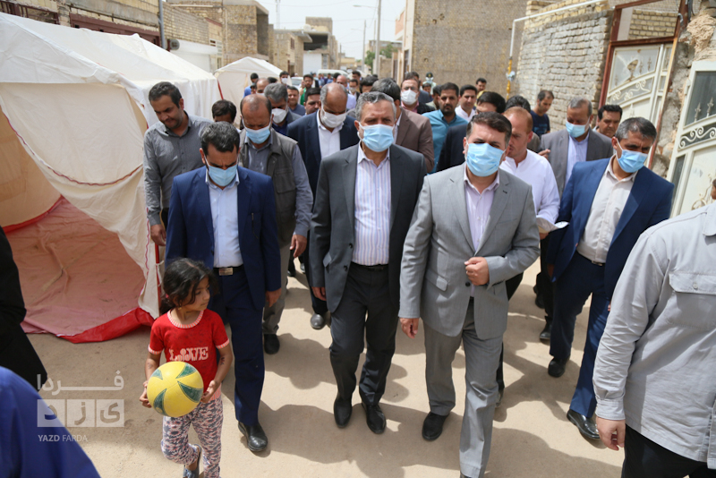 بازدید معاون رئیس جمهور از مناطق سیل زده روستای سیدمیرزا بخش مرکزی یزد