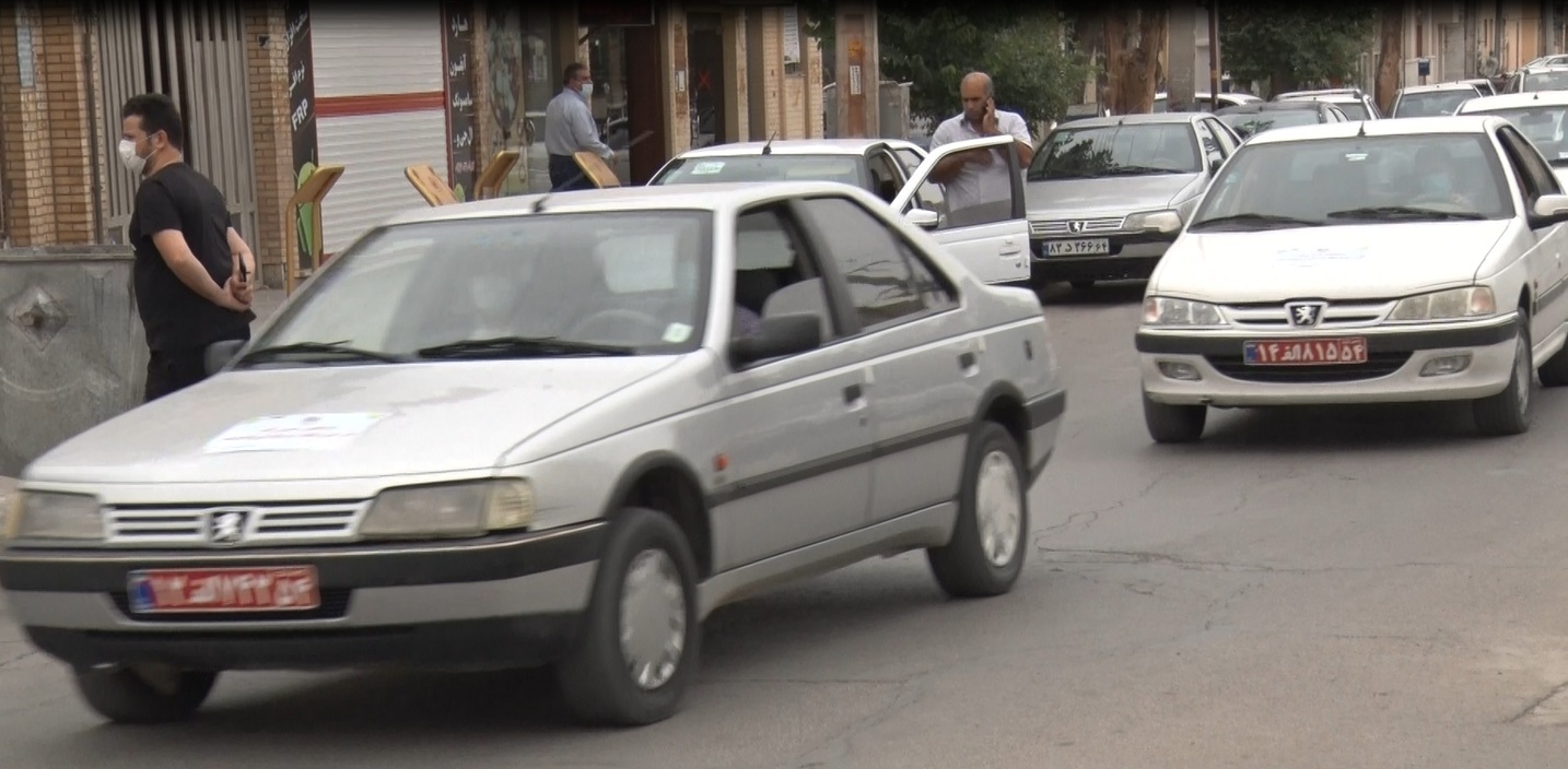 مانور خودرویی اصناف در میبد