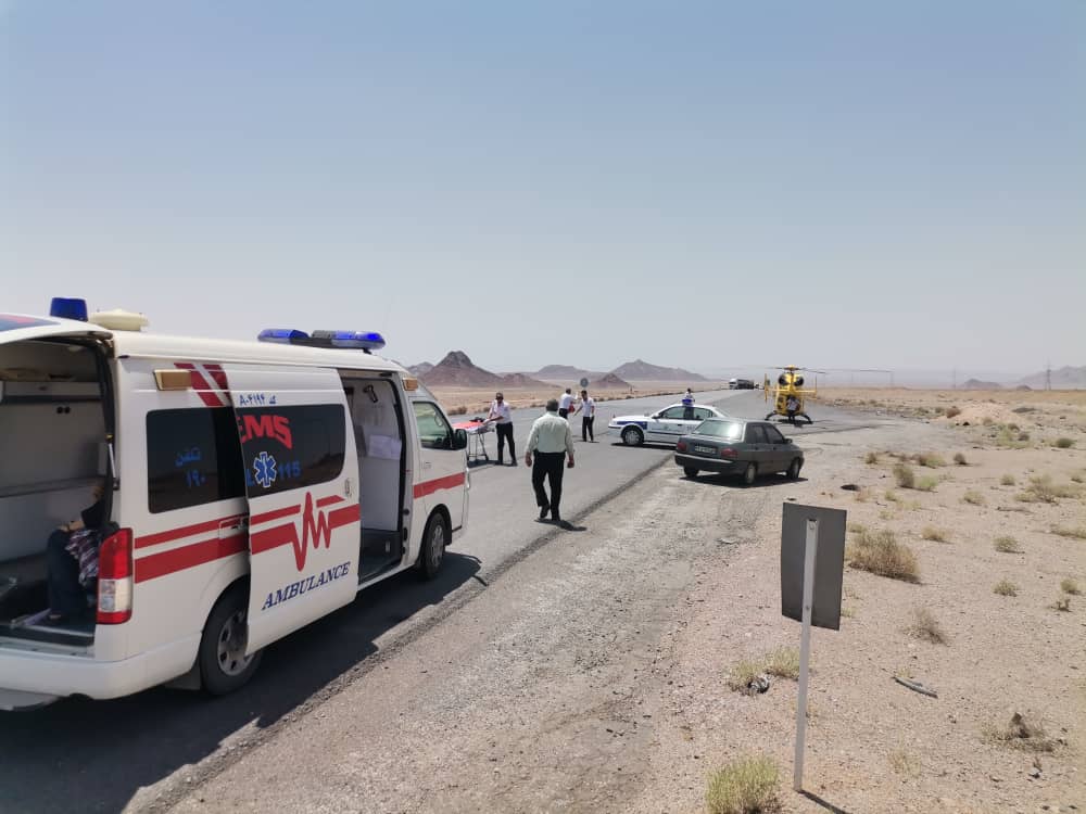 واژگونی سمند در محور یزد - خرانق