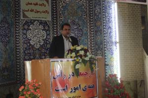 همزمان با هفته دولت: سخنرانی مهندس زاده رحمانی، فرماندار خاتم در نماز جمعه هرات جهت ارائه عملکرد دولت در سال گذشته