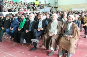 گزارش تصویری گردهمایی بسیجیان شهرستان تفت در سالن سرپوشیده تختی