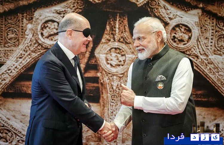 دست دادن نارندرا مودی نخست وزیر هند با صدراعظم آلمان در حاشیه نشست سران گروه بیست در دهلی/ زوما