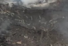 فیلم| تصویری از گودال ایجاد شده براثر انفجار در بندر شهید رجایی بندرعباس